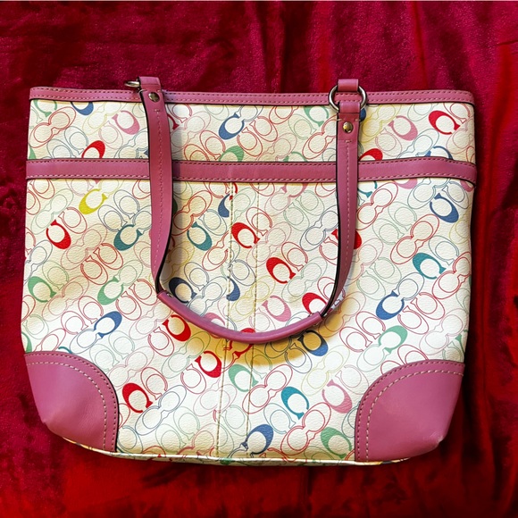 Coach | Bags | Coach Signature C Rainbow Pink Vintage | Poshmark